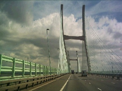 Autobahnbrücke bei Cardiff Süd Wales